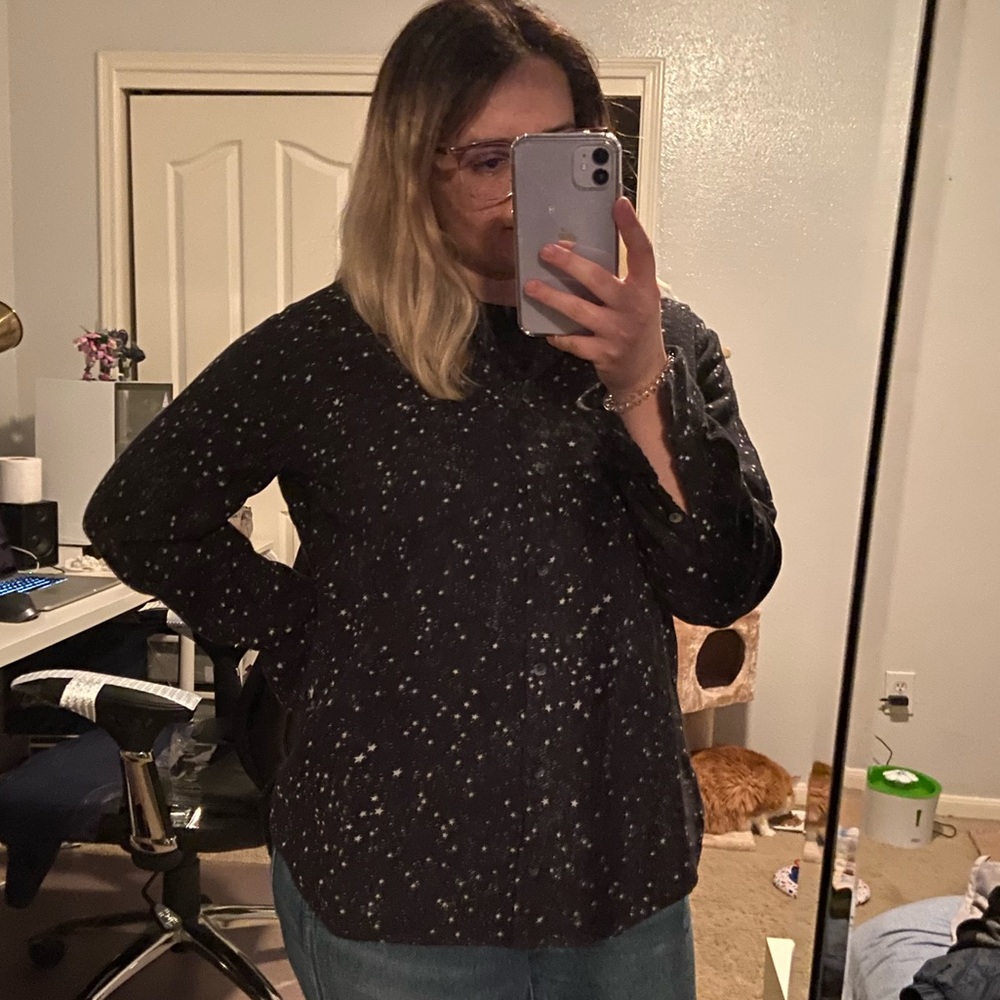 Madewell star button up shirt size medium